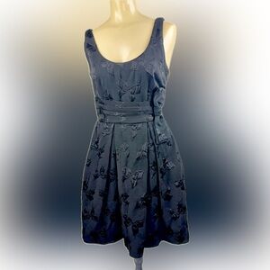 Kate Spade New York Black Embroidered Floral Print Knee-Length Dress - Size 2